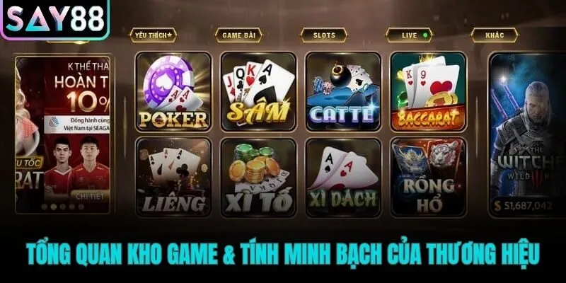 Kho game đa dạng cùng cam kết minh bạch trong trả thưởng