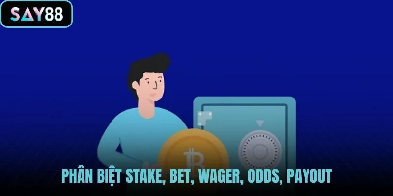 Stake là gì giữa bet wager odds và payout